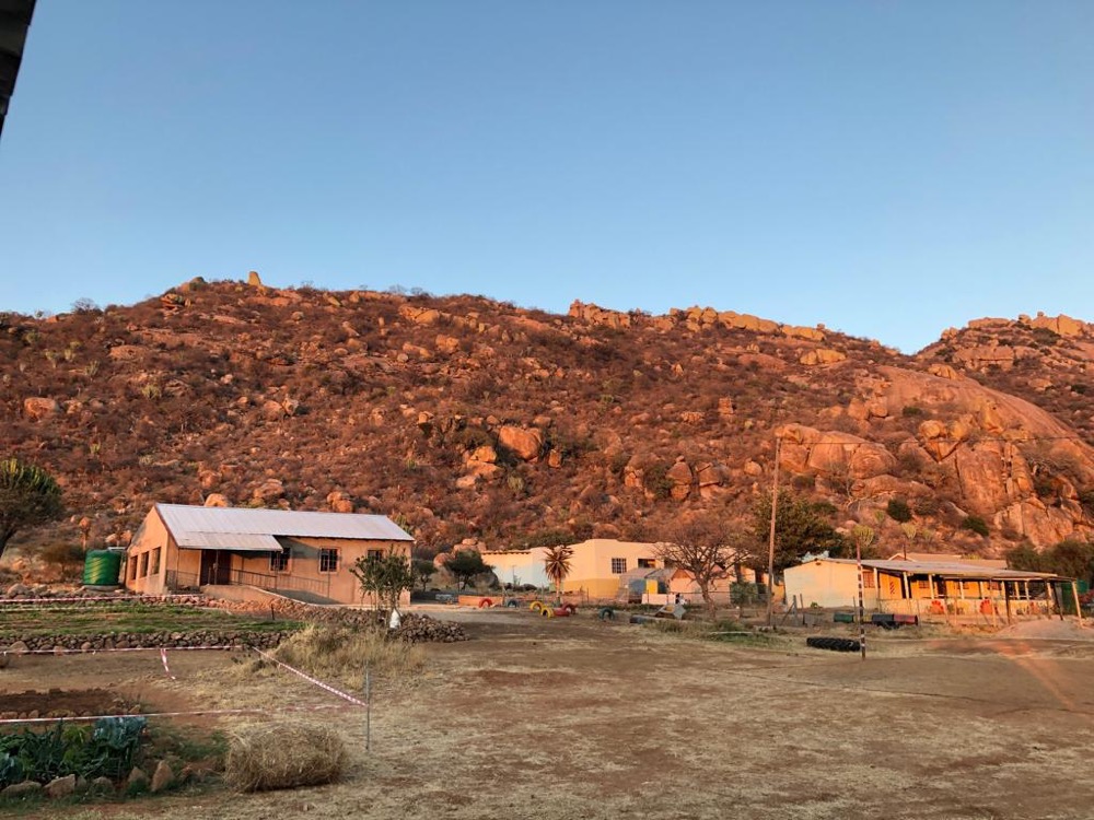 The Lesedi campus beneath the koppie